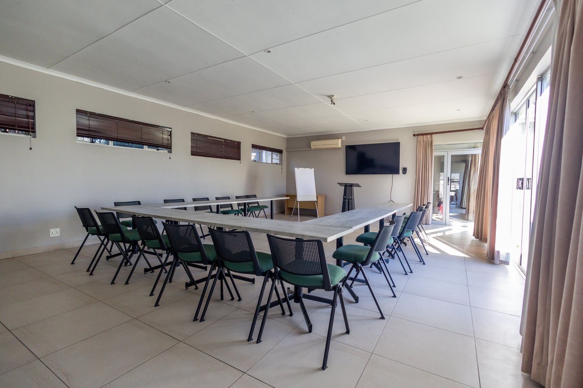 Conference room layout at Fusion House in East London