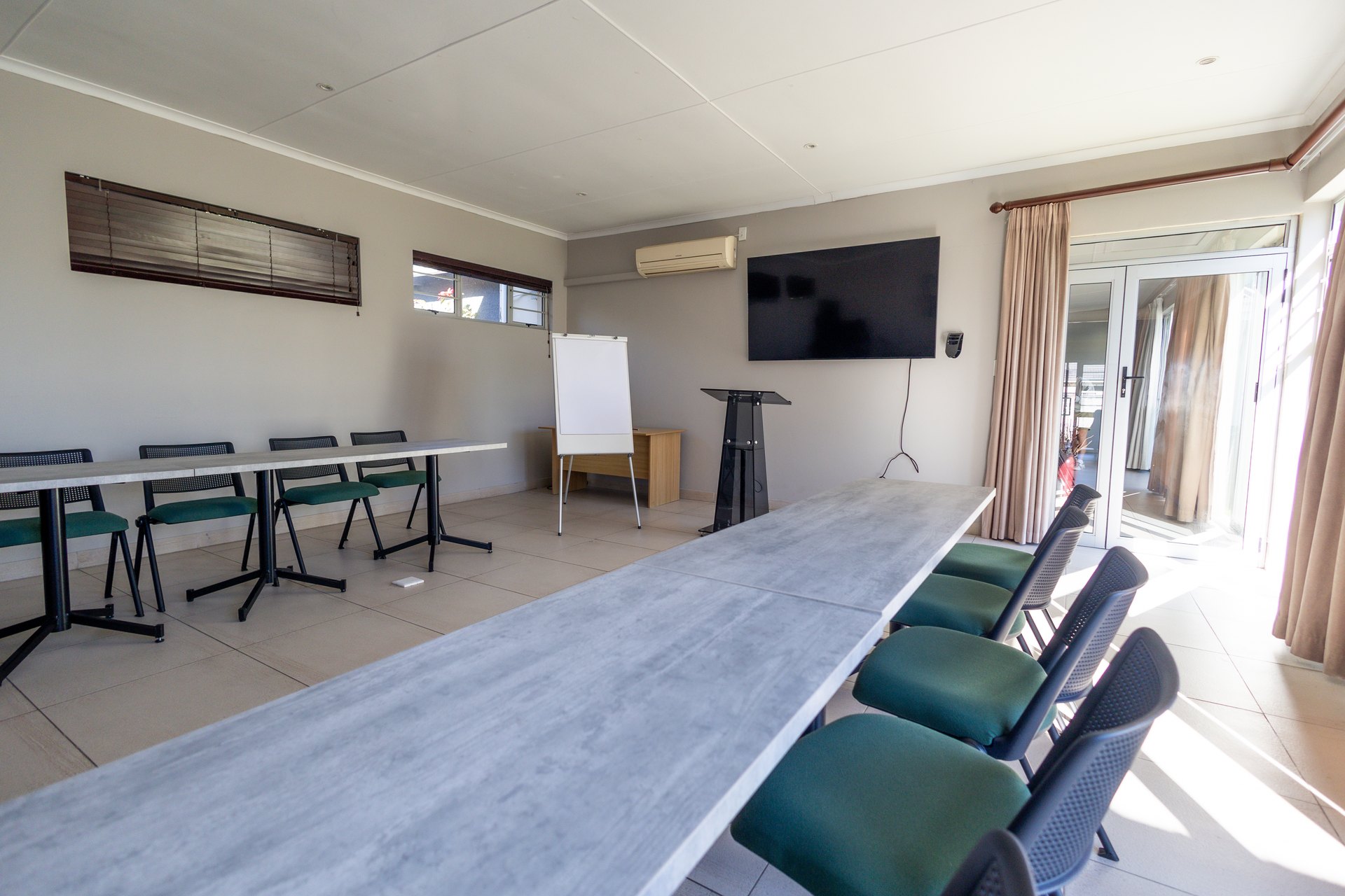 Conference table arrangement at Fusion House