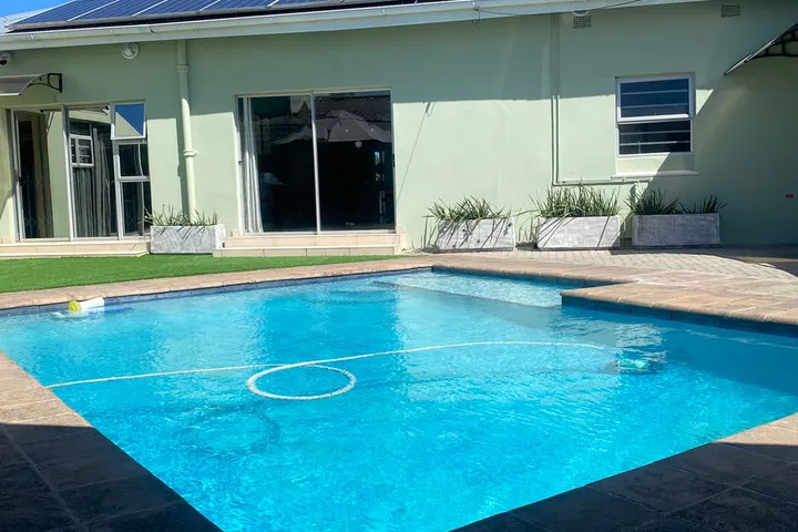 Swimming pool and courtyard at Fusion House in East London